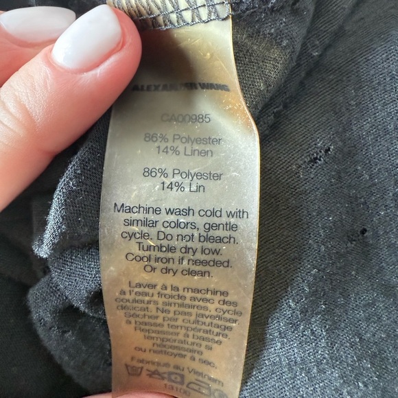 Alexander Wang Gray Vintage Tshirt with Scoop Neckline - Picture 5 of 5
